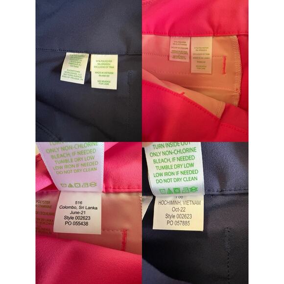 Lilly Pulitzer Luxletic 28" Corso Pants Bundle - 4, Navy / Pink, Preppy Resort - Picture 11 of 11